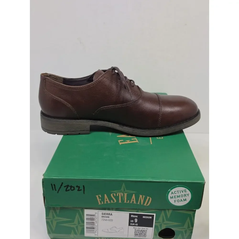 EASTLAND Men's 9 M Leather Lace Up Shoes Sierra Brown 7250-02D TRIED ON ONLY